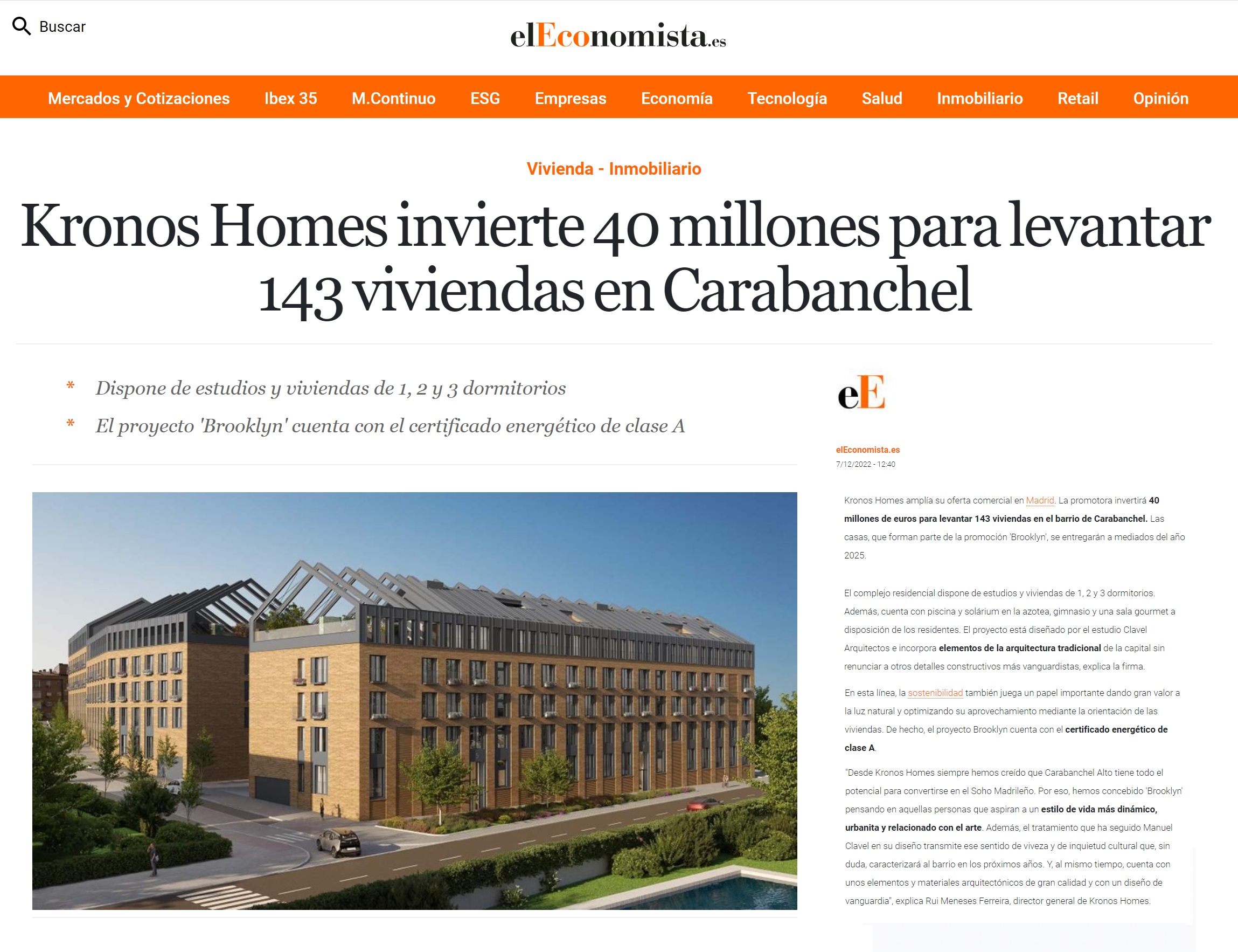 Kronos Homes presenta Brooklyn en Madrid